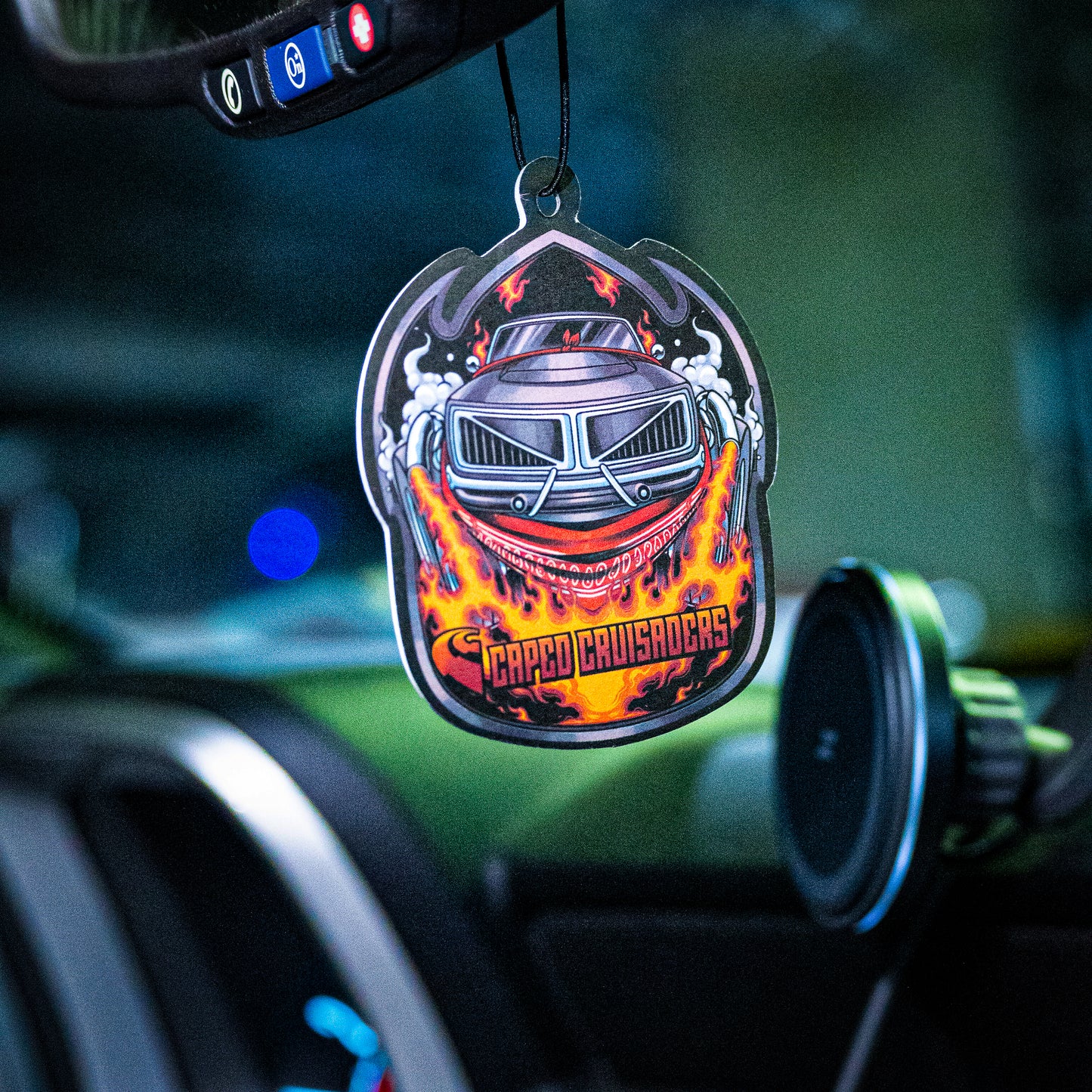 Car Air Freshener Hooligan Leather Scent - V8 Anti-Hero Design