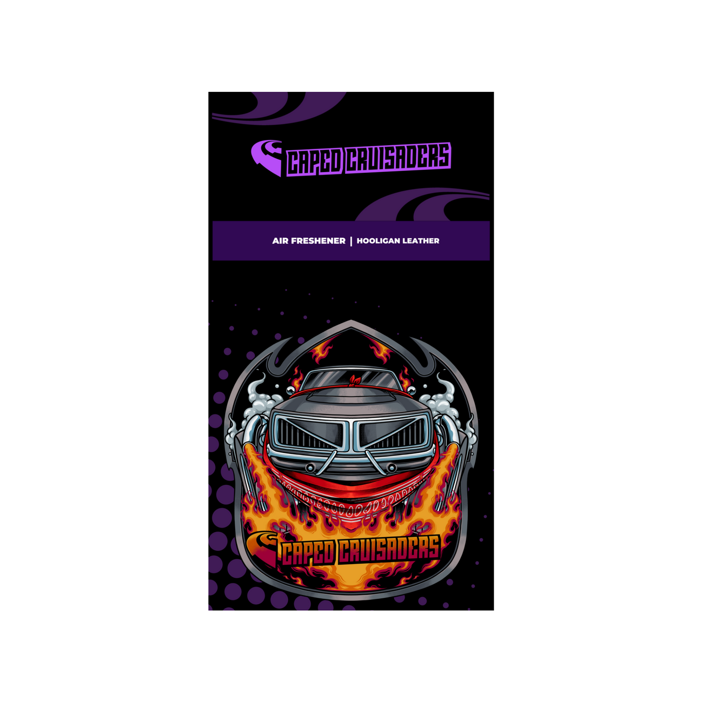 Car Air Freshener Hooligan Leather Scent - V8 Anti-Hero Design