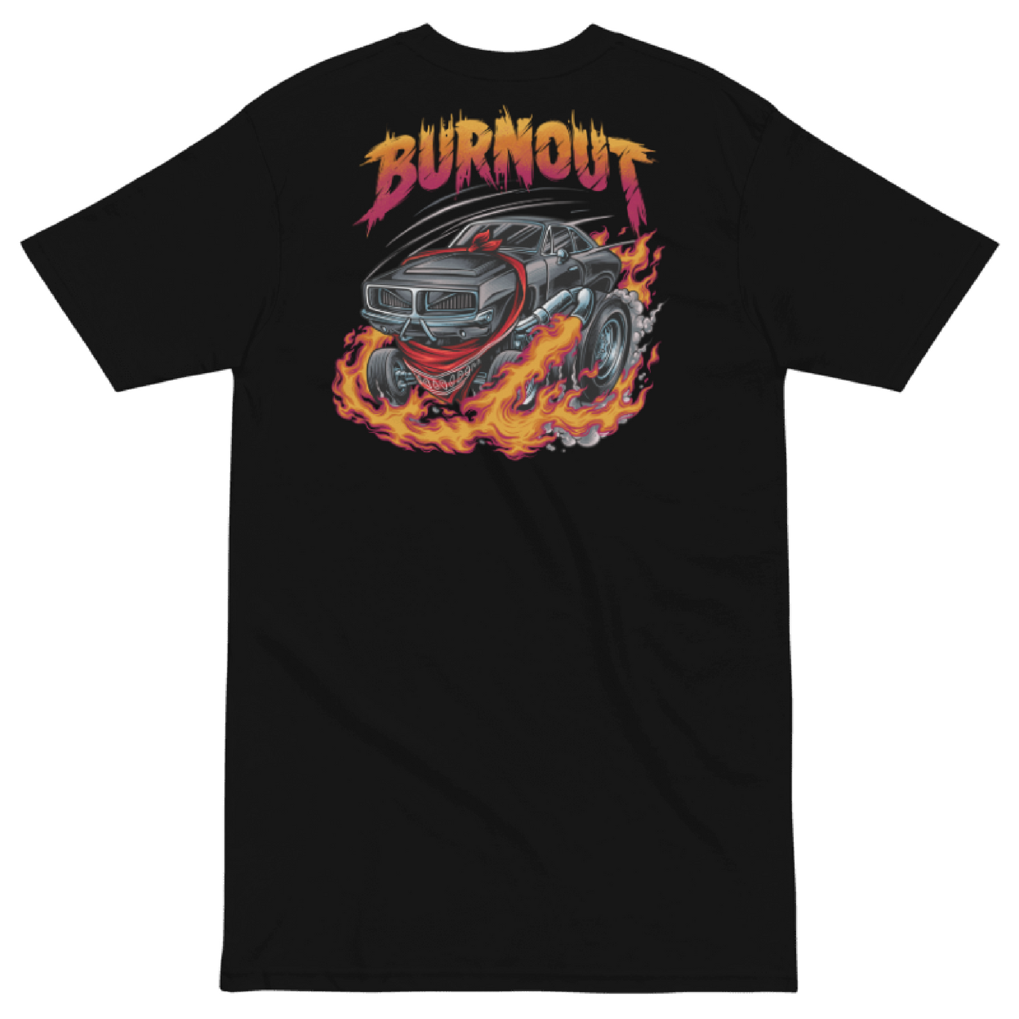 Burnout Graphic Tee Black - V8 Muscle Car Anti-Hero