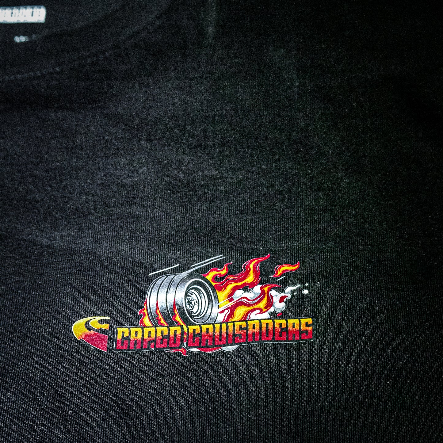 Burnout Graphic Tee Black - V8 Muscle Car Anti-Hero