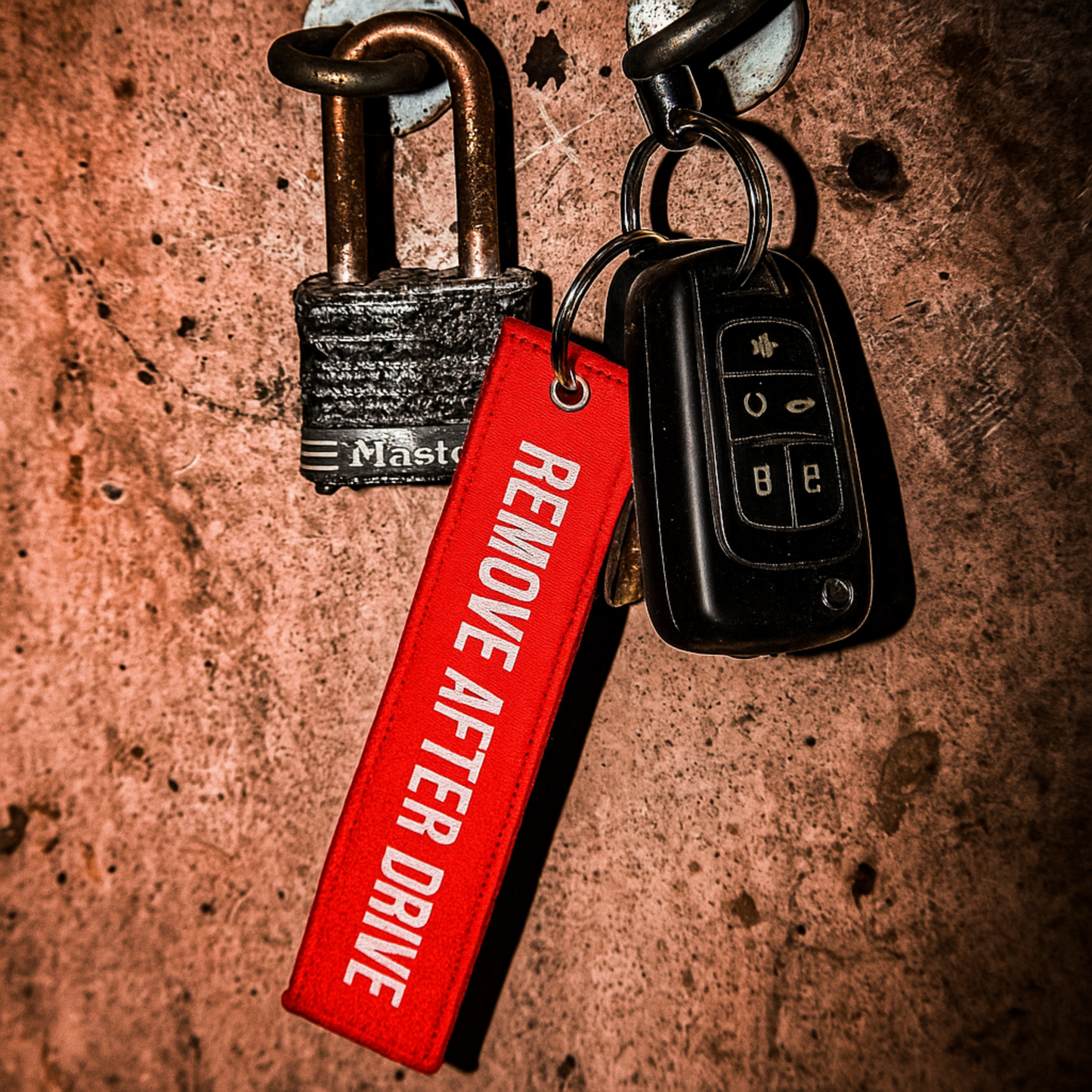 Remove After Drive Key Chain Red - Jet Tag Style